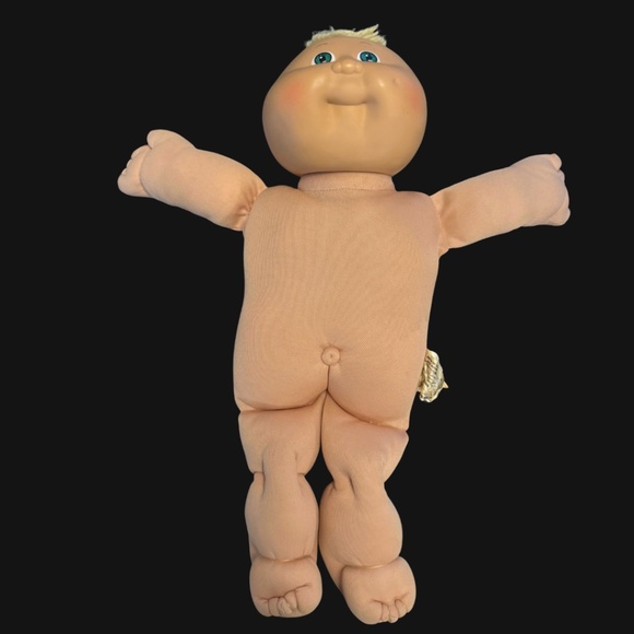 1985 Cabbage Patch Kids Baby Doll - Coleco Era, Blonde Hair, Green Eyes, Signed - Picture 12 of 13